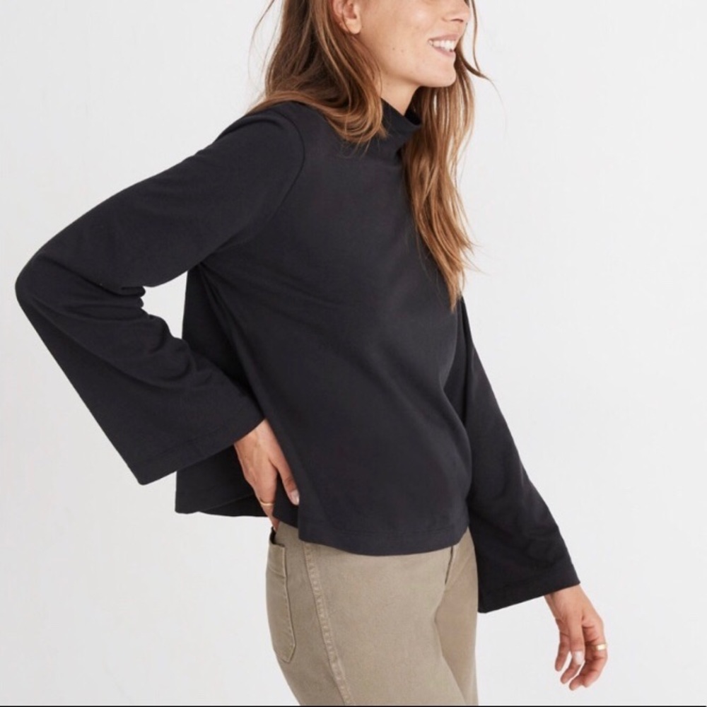 Madewell | Bell Sleeve Turtleneck Mock Neck Top